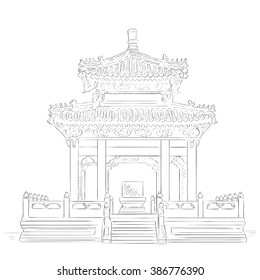 Thailand and China Friendship Pavilion at Lumphini Park, Bangkok.