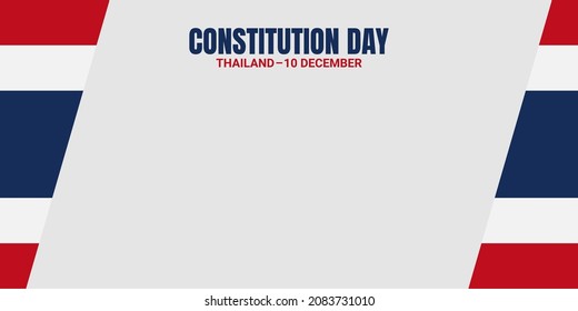 Thailand Constitution Day Background Vector Illustration, and Copy space area. Suitable to be placed on content with that theme.