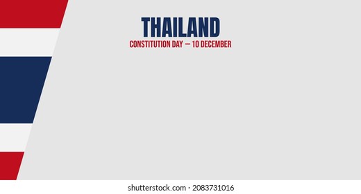 Ilustración vectorial del Día de la Constitución de Tailandia y área de espacio para copiar. Adecuado para ser colocado en contenido con ese tema.