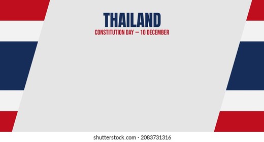Thailand Constitution Day Background Vector Illustration, and Copy space area. Suitable to be placed on content with that theme.