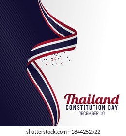 Ilustración del Vector del Día de la Constitución de Tailandia. Adecuado para tarjetas de felicitación, afiches y banner.