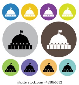 Thailand culture icons set.Vector illustration