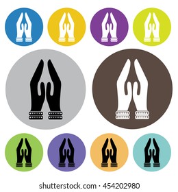 Thailand culture icons set.Vector illustration