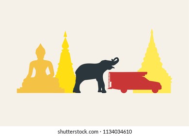 Thailand culture. Landmark of thailand.