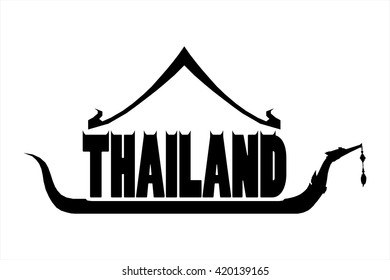 Thailand Kultur auf weißem Hintergrund.