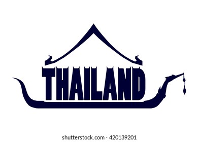 thailand culture on white background text vector illustration eps10 jpg word design