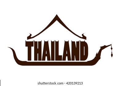 Thailand culture on white background.