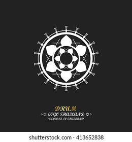 Thailand Drum Logo design vector