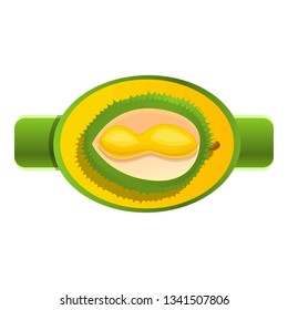 Thailand durian logo. Cartoon of Thailand durian vector logo for web design isolated on white background