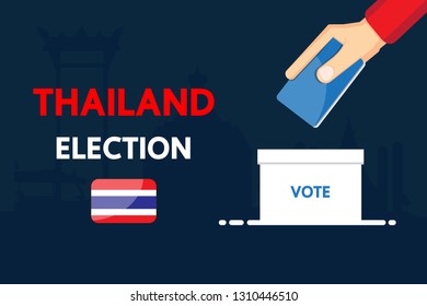 Thailand election vector design 2019.