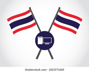 Thailand Emblem Personal Computer