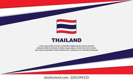 Thailand Flag Abstract Background Design Template. Thailand Independence Day Banner Cartoon Vector Illustration. Thailand Design