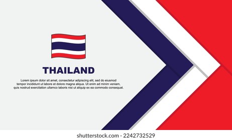 Thailand Flag Abstract Background Design Template. Thailand Independence Day Banner Cartoon Vector Illustration. Thailand Cartoon