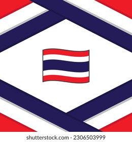 Thailändische Flagge Abstrakte Hintergrunddesign-Vorlage. Thailand Independence Day Banner Social Media Post. Thailand-Vorlage