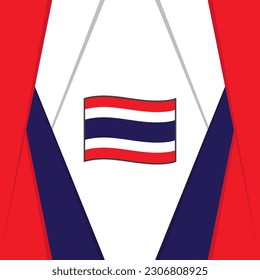 Thailand Flag Abstract Background Design Template. Thailand Independence Day Banner Social Media Post. Thailand Background