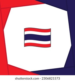 Thailand Flag Abstract Background Design Template. Thailand Independence Day Banner Social Media Post. Thailand Banner