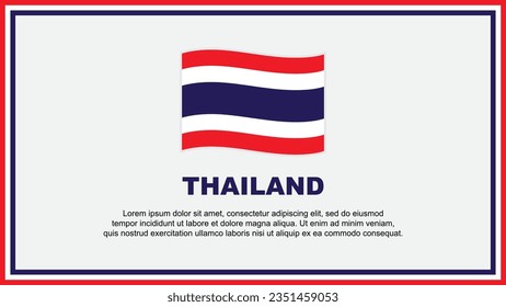 Thailand Flag Abstract Background Design Template. Thailand Independence Day Banner Social Media Vector Illustration. Thailand Banner