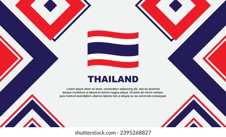 Thailand Flag Abstract Background Design Template. Thailand Independence Day Banner Wallpaper Vector Illustration. Thailand Independence Day