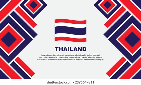 Thailand Flag Abstract Background Design Template. Thailand Independence Day Banner Wallpaper Vector Illustration. Thailand