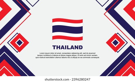 Thailand Flag Abstract Background Design Template. Thailand Independence Day Banner Wallpaper Vector Illustration. Thailand Background