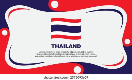 Thailand Flag Abstract Background Flat Design Template. Thailand Independence Day Banner Wallpaper Vector Illustration. Thailand Independence Day