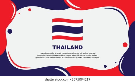 Thailand Flag Abstract Background Flat Design Template. Thailand Independence Day Banner Wallpaper Vector Illustration. Thailand Banner