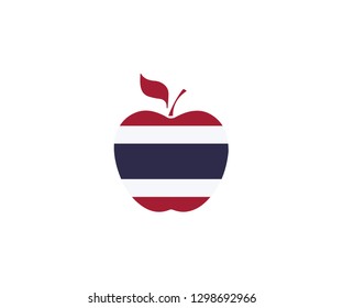 Thailand flag apple symbol decoration