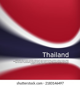 Thailand flag background. Blurred pattern in the colors of the thai flag, business booklet. National banner, poster of thailand. State patriotic cover, flyer. Vector, template design