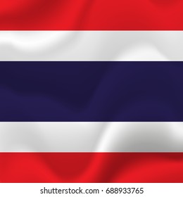 Thailand flag background. Vector illustration.