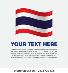 Thailand Flag Banner Background Template