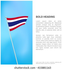 Thailand flag Brochure - Vector Flyer Cover Page Design