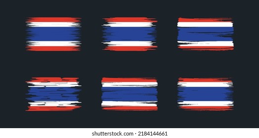Thailand Flag Brush Collection. National Flag