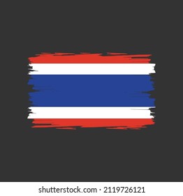 Bandera de Tailandia con fondo de pincel