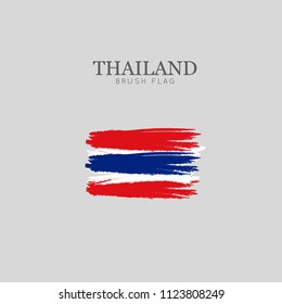 Thailand Flag Brush Stroke - Vector watercolor painting
