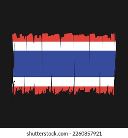Pincel de bandera de Tailandia golpea vector