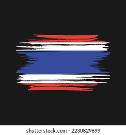 Thailand Flag Brush Vektor Illustration