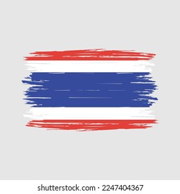 Thailand Flag Brush Vector Illustration