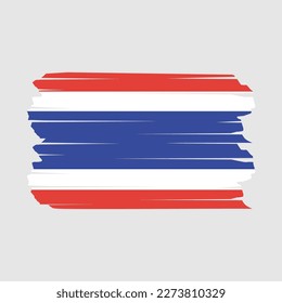 Thailand Flag Brush Vector Illustration