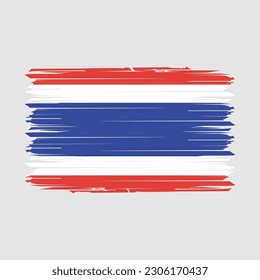 Ilustración del vector del pincel de bandera de Tailandia