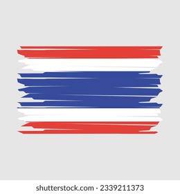 Thailand Flag Brush Vector Illustration