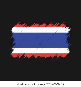 Thailand Flag Brush Vector. National Flag