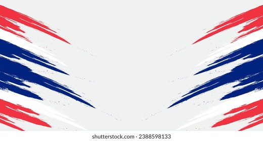 Thailand Flag Brushstroke Concept on White Background. Thailand Symbol, Template for Banner, Promotion, Design and Poster, Business, Vector illustration