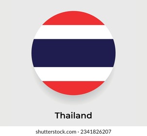 Thailändische Flaggenblase rund um die Form Symbol Vektorgrafik