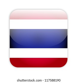 Thailand flag button on white