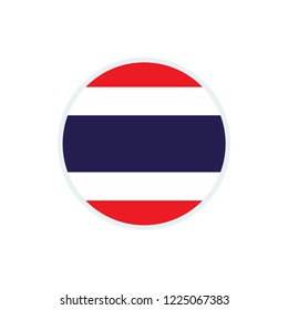 Thailand flag. Thailand circle flag.