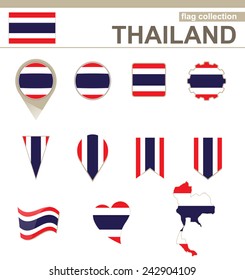 Thailand Flag Collection, 12 versions