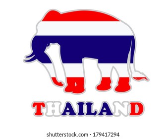 Thailand Flag Elephent