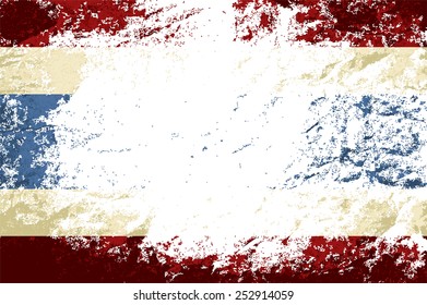 Thailand flag Grunge background. Vector illustration Eps 8.