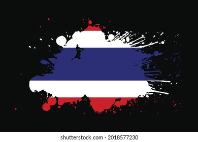 Bandera De Tailandia Con Un Diseño De Efecto Grunge. Se utilizará para los gráficos de camisetas, la impresión, el afiche y el fondo.