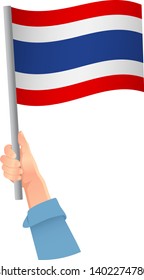 Thailand flag in hand icon